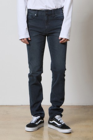 DENIM RELAXED SLIM TAPER PANTS DARK GREY K5