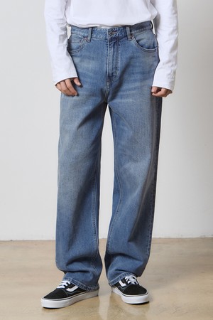 DENIM RELAXED STRIGHT PANTS MEDIUM BLUE K5