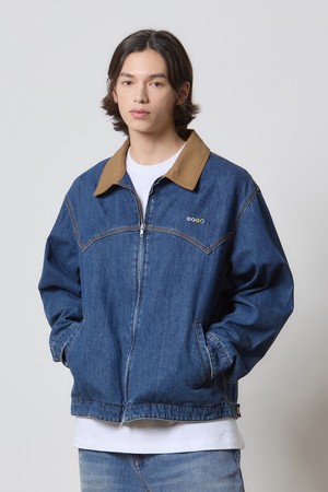 DENIM ZIPUP WORK JACKET DEEP BLUE K5