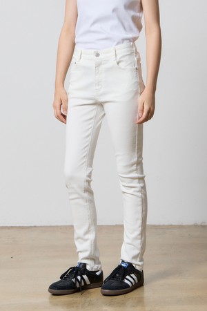 DENIM SLIM FIT JEGGINGS PANTS WHITE F5