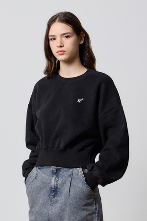 STEADY CROP SWEATSHIRT BLACK F5
