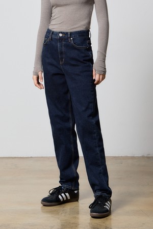 DENIM NAPPING TAPERED PANTS INDIGO W5