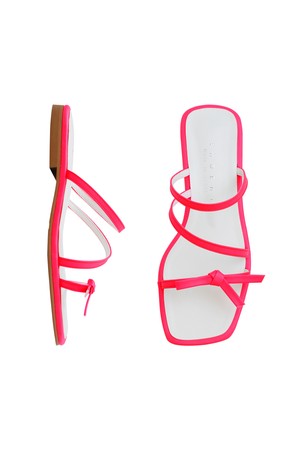 리본 스트랩 샌들 S0102 (NEON PINK)