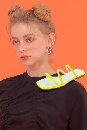 리본 스트랩 샌들 S0102 (NEON YELLOW)