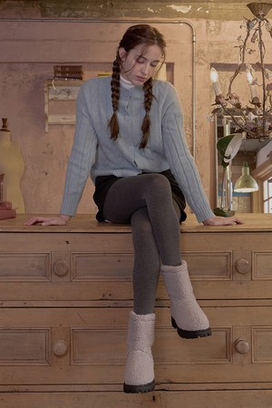 엠버 퍼 투웨이 미들 부츠(GREY)_B5555