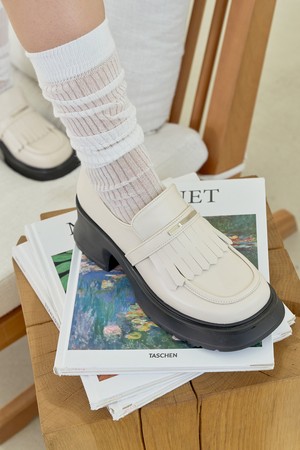 제니 테슬 플랫폼 로퍼(IVORY)_L2536