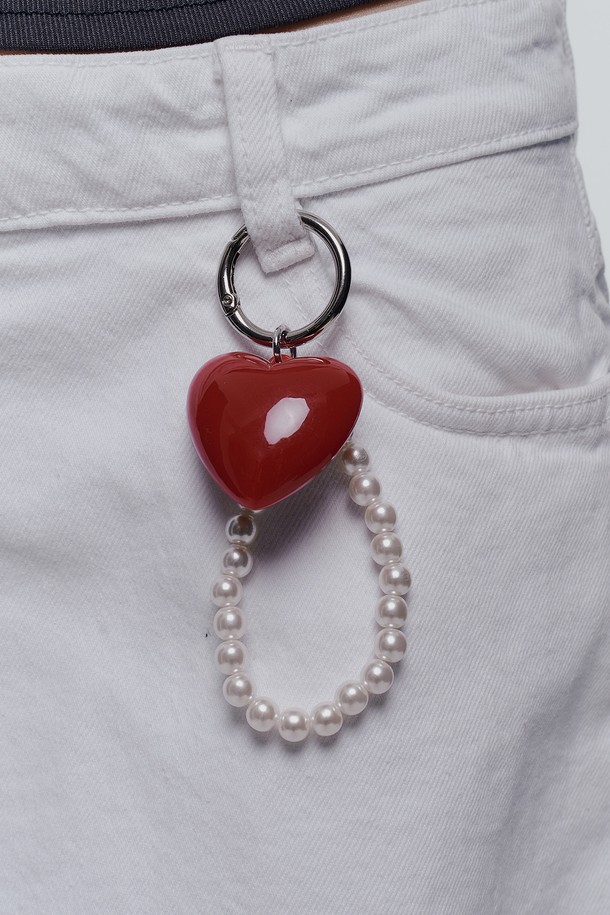 DENU - 키링/참 - Red Heart Key Ring