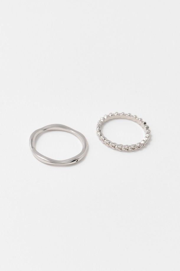 DENU - 반지 - wavy layered set rings [1+1]