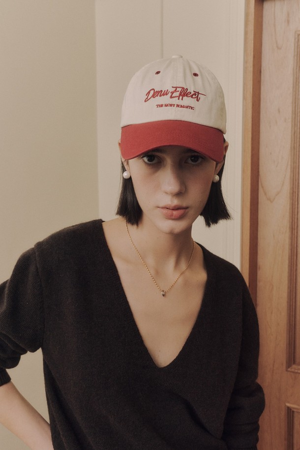 DENU - 모자 - effect Ball Cap [Red]