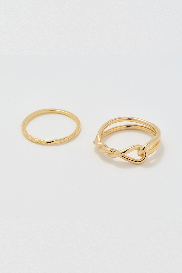 DENU - 반지 - Twisted Layered Ring (SET)