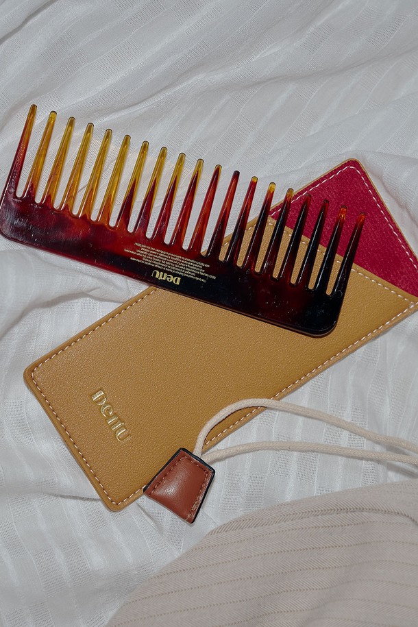 DENU - 헤어 ACC - French-made Brown Vintage Hairbrush & case SET