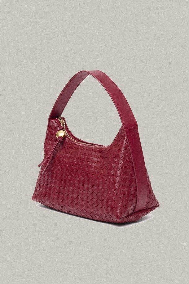 DENU - 토트백 - Jane Weaving Tote Bag [BURGUNDY GOLD]