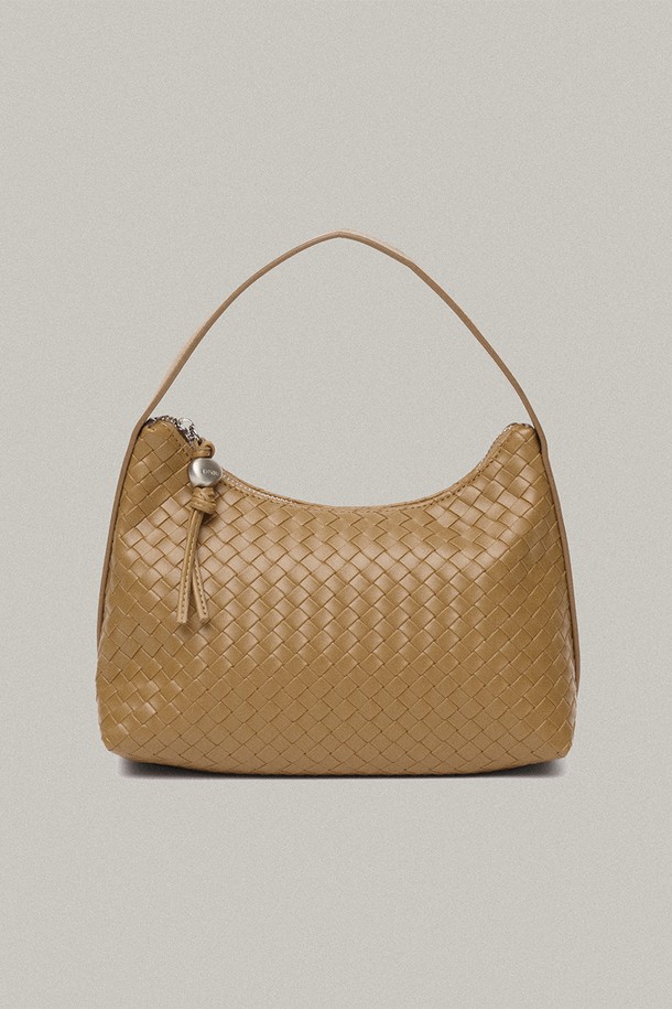 DENU - 토트백 - Jane Weaving Tote Bag [CAMEL SILVER]