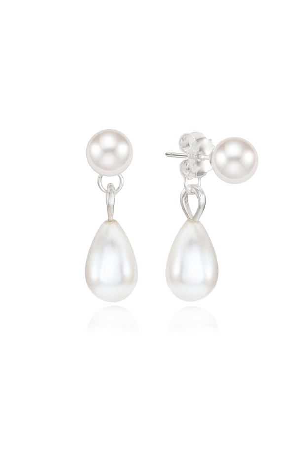 DENU - 귀걸이 - [sv925]Vintage pearl polka earrings