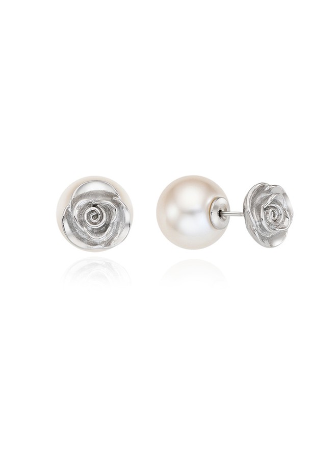 DENU - 귀걸이 - Rose pearl earring