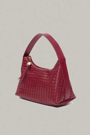 Jane Weaving Tote Bag [BURGUNDY GOLD]