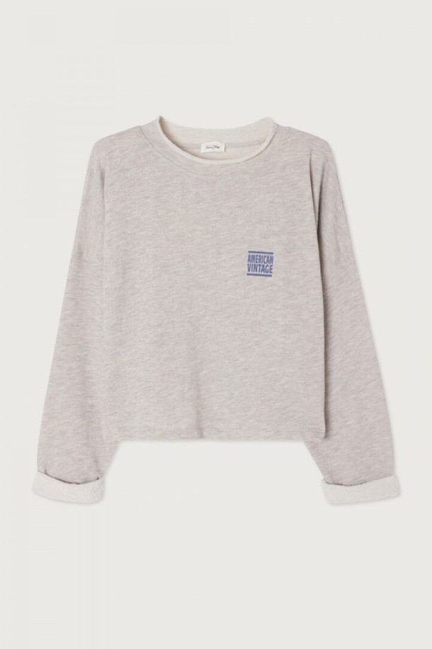 American Vintage - 긴소매 티셔츠 - [AMERICAN VINTAGE]_아메리칸 빈티지_SWEATSHIRT ZOFBAY_GREY