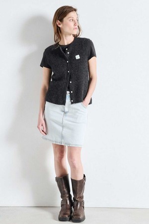 [AMERICAN VINTAGE] 아메리칸 빈티지_EAST CARDIGAN - MELANGE CHARCORL