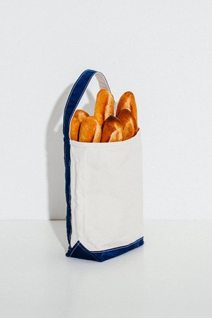 25SS 스몰 사이즈 템베아 바게트 토트백_Natural + Navy