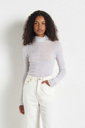 TURTLE NECK T-SHIRT MASSACHUSETTS_GRIS CHINE