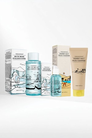 [트리앤씨] 데일리 수분 베이직 세트 (사막소금 팩클렌저 + 북극 토너 + 북극 세럼)