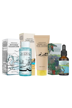 [트리앤씨] 수분 & 장벽 집중 케어 세트 (사막소금 팩클렌저 + 북극 토너 + 타마누오일)