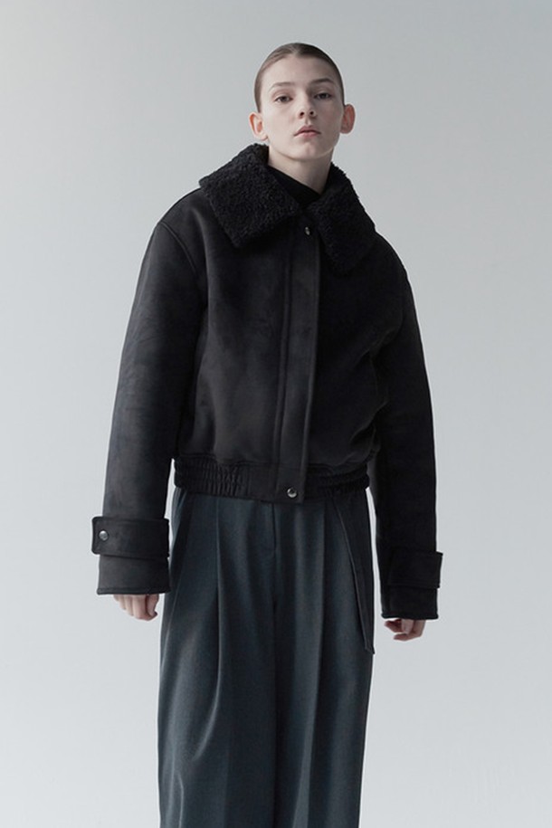 RE RHEE - 자켓 - CROPPED SHEARLING JACKET