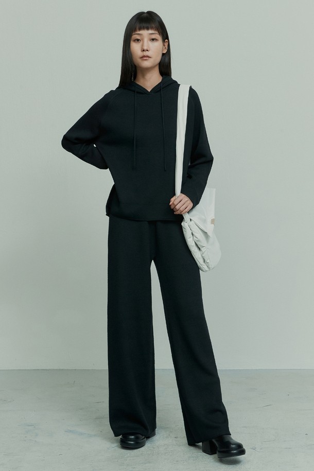 RE RHEE - 롱/미디팬츠 - 2COLORS WIDE LEG KNIT TROUSERS