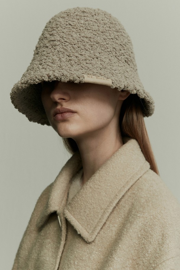 RE RHEE - 모자 - FAUX SHEARLING BELL HAT GINGER