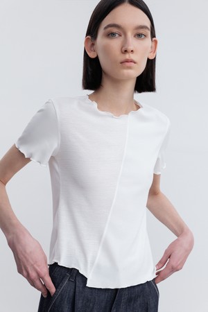 LETTUCE HEM ASYMMETRIC TOP