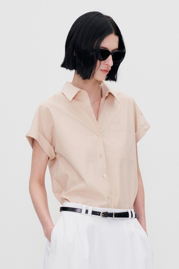 RE RHEE - 셔츠 - HALF SLEEVES BUTTON UP SHIRT