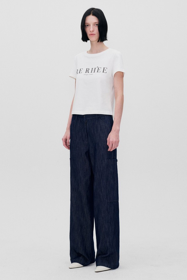 RE RHEE - 반소매 티셔츠 - RERHEE ORGANIC COTTON T SHIRT WHITE