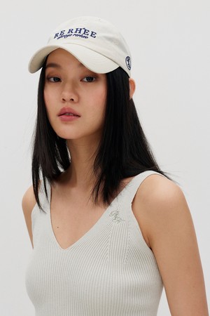 LOGO EMBROIDERED BASEBALL CAP SOY MILK