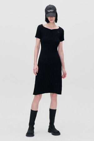 ASYMMETRIC HEM KNIT DRESS