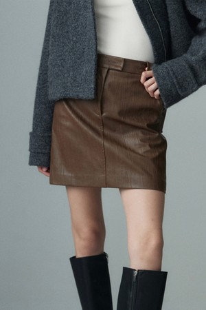 LEATHER MINI SKIRT