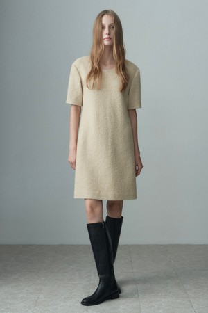 ALPACA BLENDED HALF SLEEVE DRESS