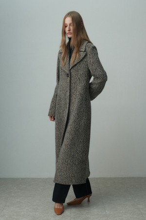 WOOL BLENED WIDE COLLAR COAT