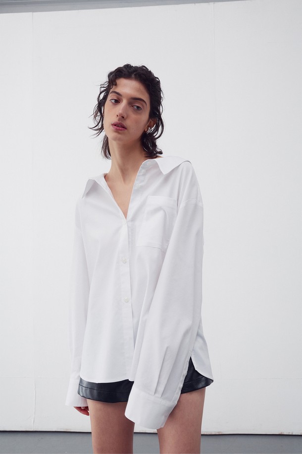 RE RHEE - 셔츠 - OPEN-BACK OFF-SHOULDER SHIRT