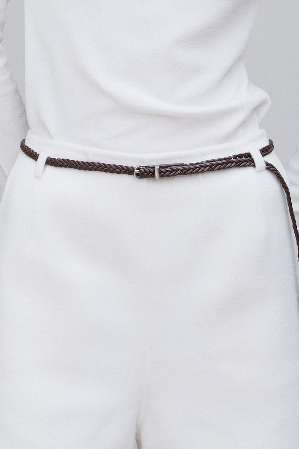 RE RHEE - 벨트 - BRAIDED BELT BROWN