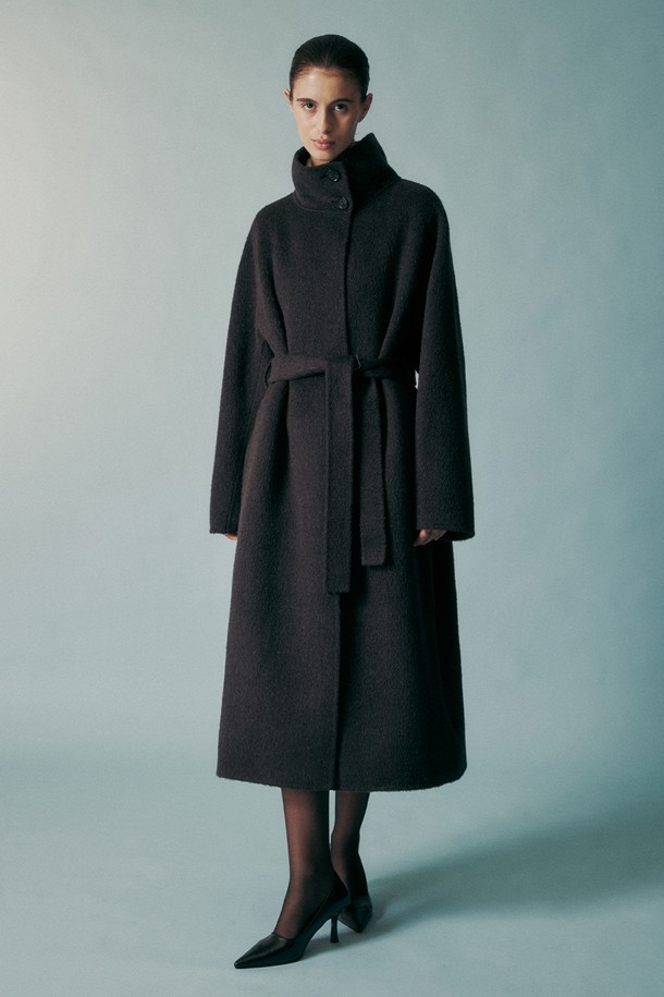 RE RHEE - 코트 - FUNNEL NECK ALPACA WOOL BLEND COAT