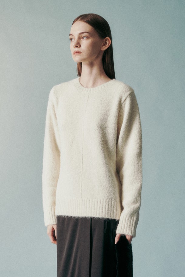 RE RHEE - 스웨터 - WOOL BLEND KNIT TOP IVORY