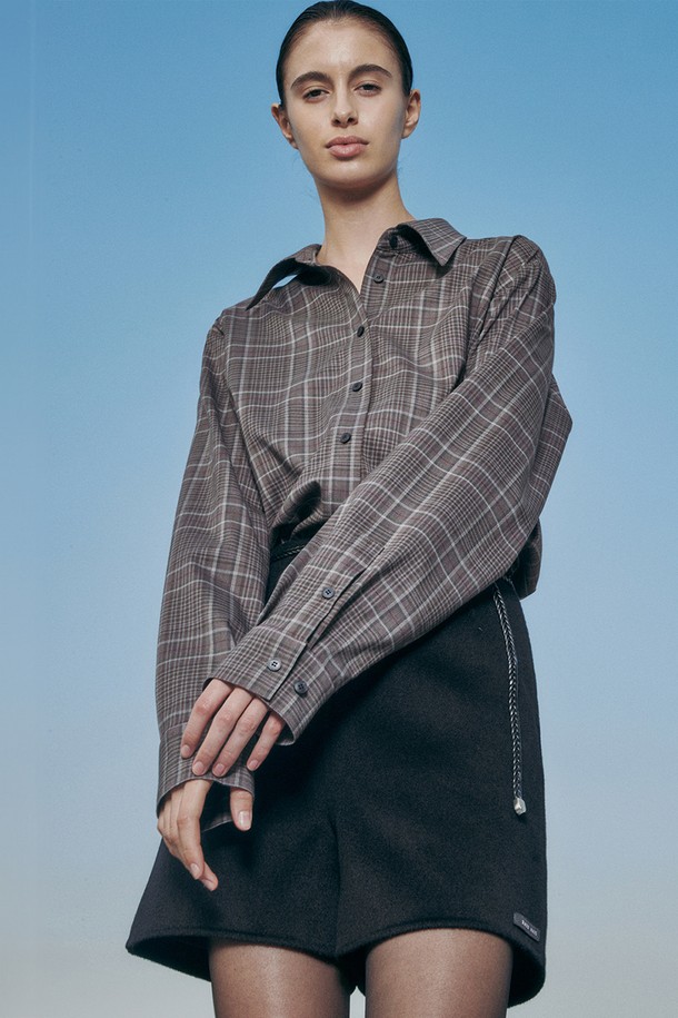 RE RHEE - 셔츠 - RELAXED CHECKED SHIRTS