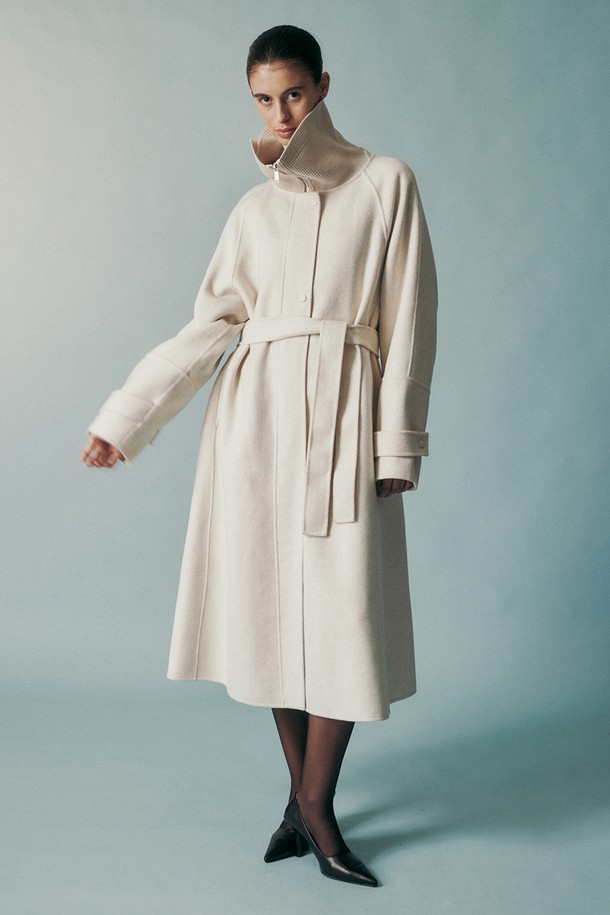 RE RHEE - 코트 - CASHMERE WOOL BLEND MAXI COAT