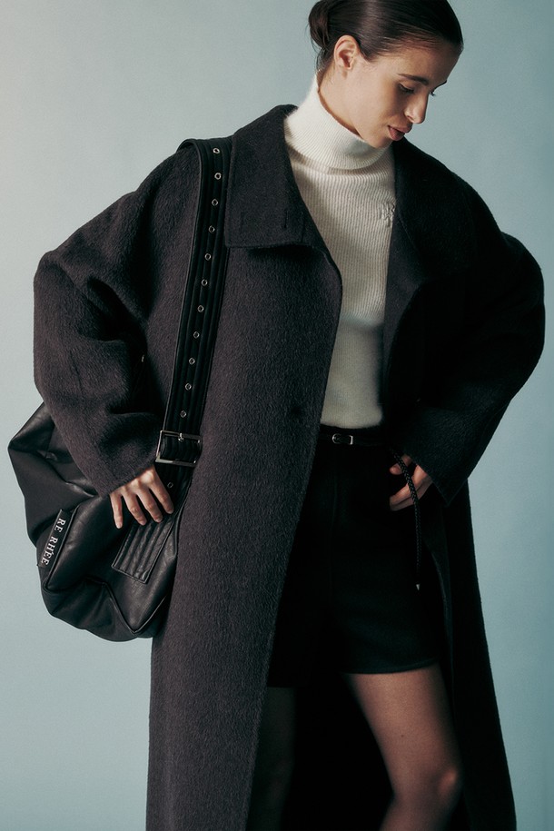 RE RHEE - 코트 - FUNNEL NECK ALPACA WOOL BLEND COAT