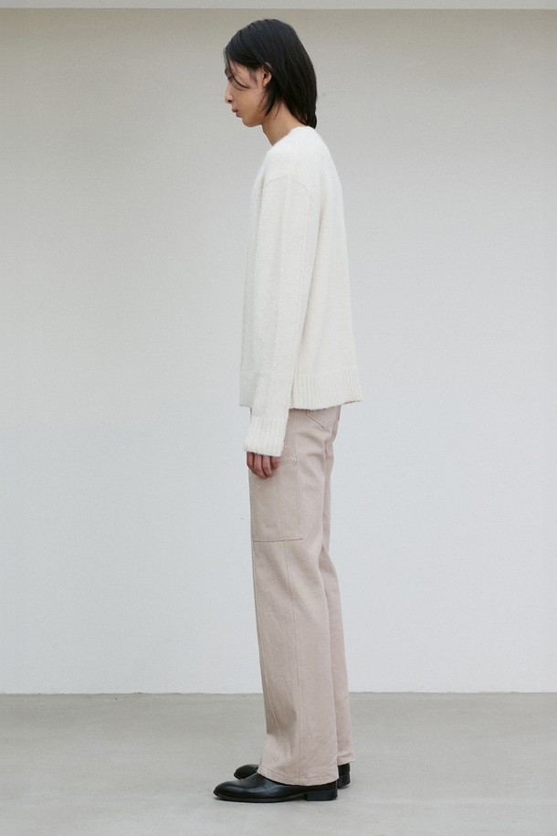 RE RHEE - 스웨터 - UNISEX WOOL BLEND KNIT TOP IVORY