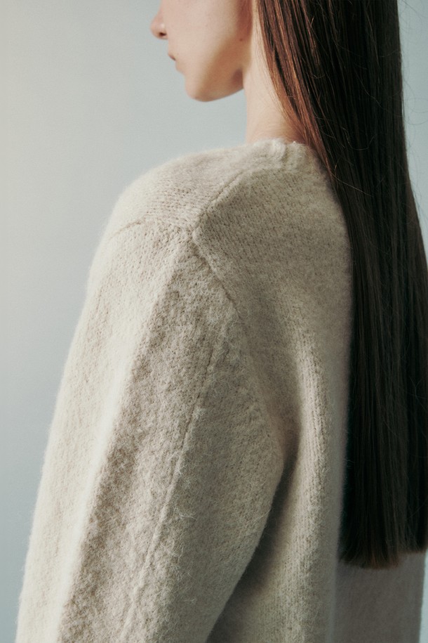 RE RHEE - 스웨터 - WOOL BLEND KNIT TOP IVORY