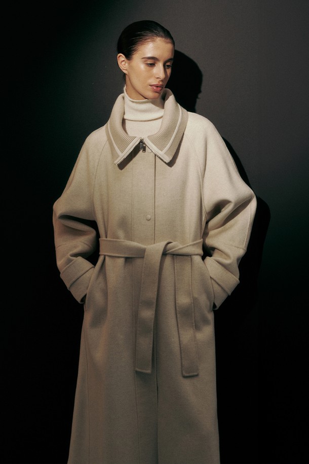 RE RHEE - 코트 - CASHMERE WOOL BLEND MAXI COAT