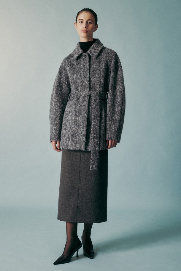 RE RHEE - 자켓 - WOOL BLEND BELTED JACKET