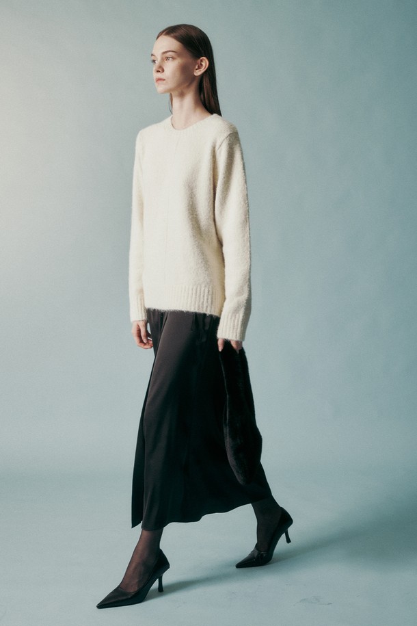 RE RHEE - 스웨터 - WOOL BLEND KNIT TOP IVORY