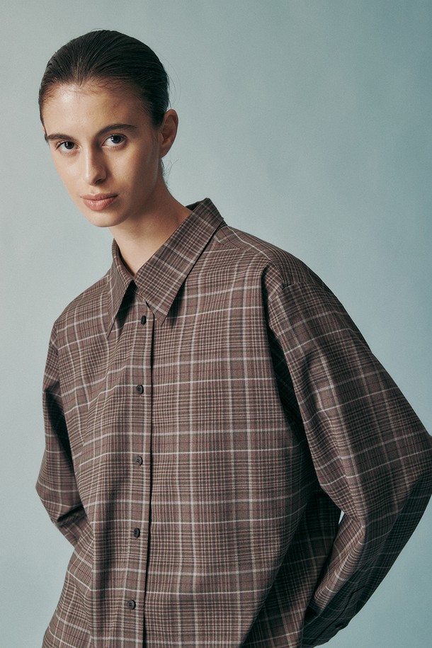 RE RHEE - 셔츠 - RELAXED CHECKED SHIRTS